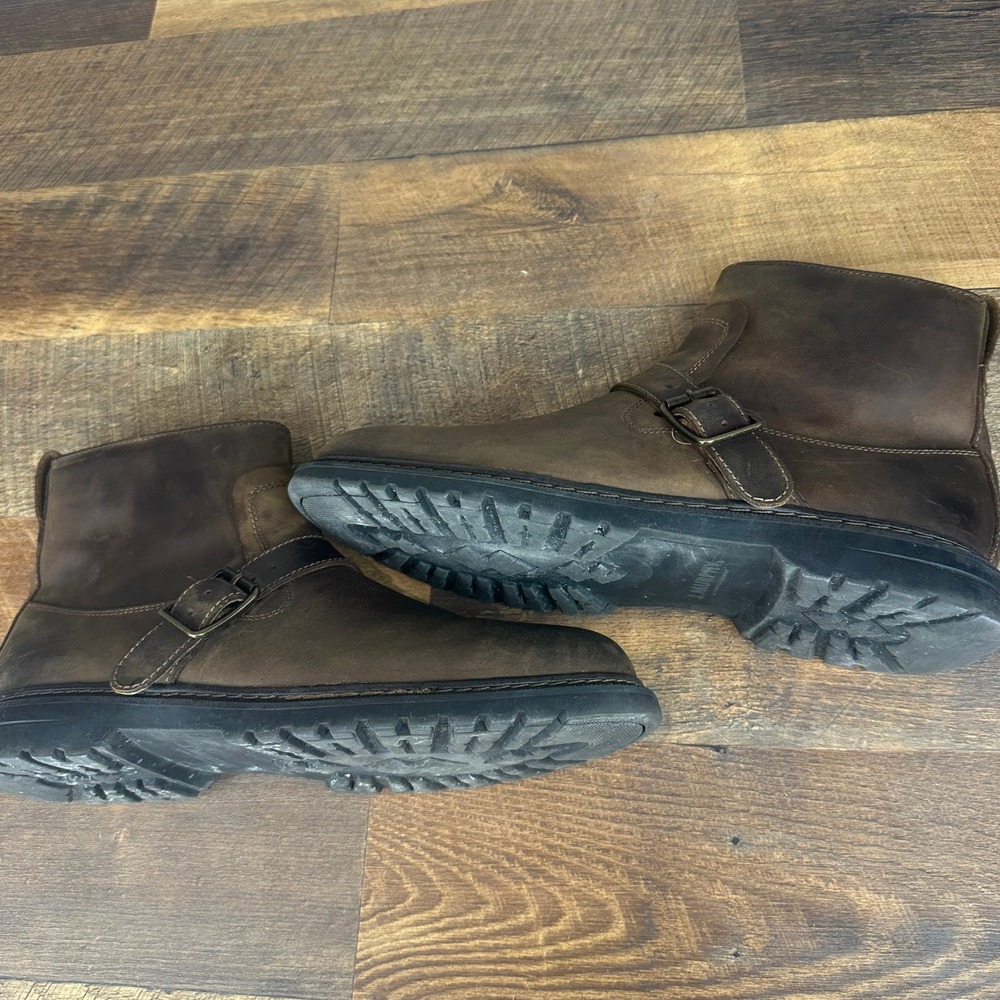 J. Murphy Johnston & Murphy Brown Leather Moto Side Zip Boots 59-1330 Mens 11.5M - Picture 7 of 10